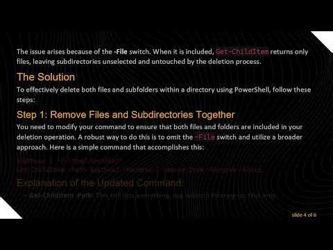 How to Effectively Purge a Folder with Subfolders Included Using PowerShell