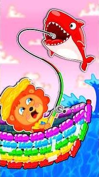 Masha and Leopold. The Colorful Boat and Fishing - Song for Toddlers #183 - Cartoon for Kids