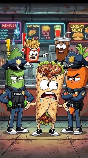 The Carrot Cop's Worst Nightmare Just Happened 🥕 #funnyvideo #cartoon #twist
