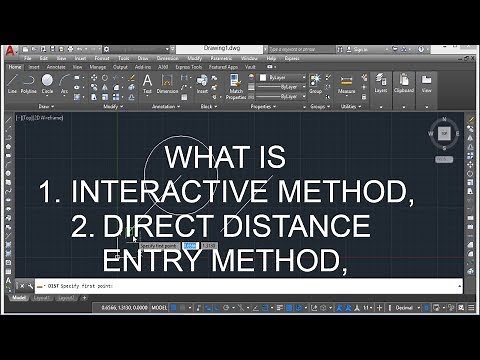 006_4 INTERACTIVE & DIRECT DISTANCE ENTRY METHOD COORDINATE SYSTEM IN AUTOCAD