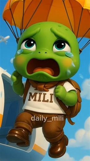 A baby turtle is crying on the plane #shortvideo #funny #cartoon #funnycartoon #animatedcartoon