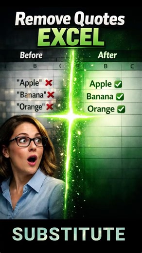 Remove Unwanted Characters Like " #excel SUBSTITUTE Function