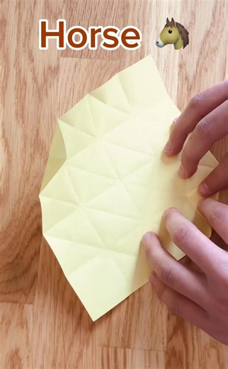🇬🇧 Fold a paper horse 🐎 #origami #paperhorse #easyorigami #diy #paperfolding #origaminute