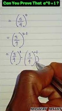99% Don't Know Why a^0 = 1! | Exponents Explained