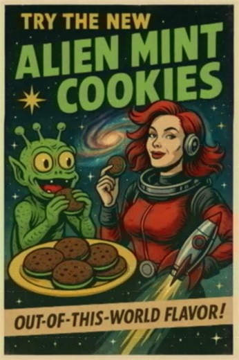 Alien Mint Cookies: The Snack That Breaks Space-Time! 🍪👽