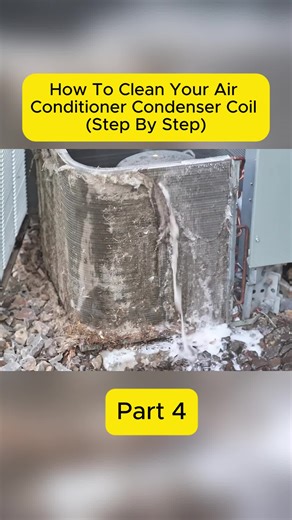 How To Clean Your Air Conditioner Condenser Coil (Step By Step) #usa #fyp