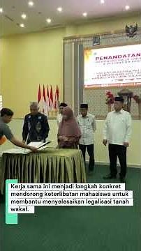 Menteri Nusron dan Rektor UIN Datokarama Palu Teken Mou