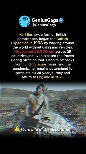 28 Years Walking: This Ex-Paratrooper Covered 36,000+ Miles 🤯 #shorts