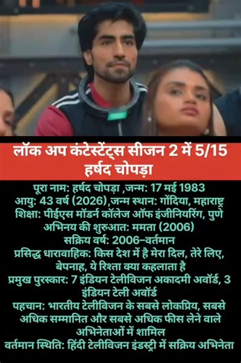 Lockup Season 2 Contestants: The Inspiring Journey of TV Superstar Harshad Chopda