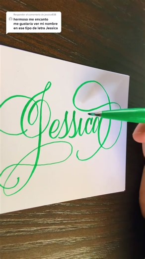 Cómo escribir el nombre Jessica en letra cursiva | Tutorial de calligrafía