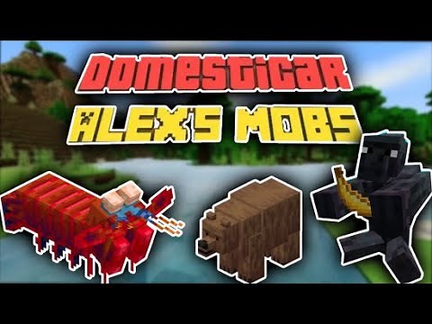 👍DOMESTICAR ANIMALES ALEX'S MOBS🐻🌷 - MINECRAFT