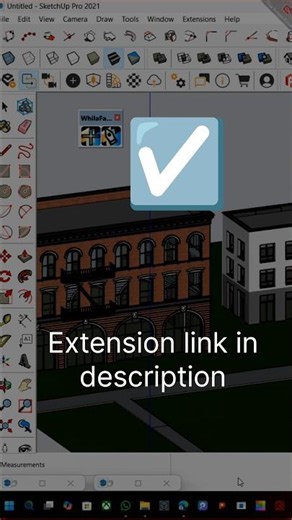 ✅Create SketchUp Buildings in ONE Click_Tutorial for Beginners#new #youtubeshorts#sketchup3d#shorts