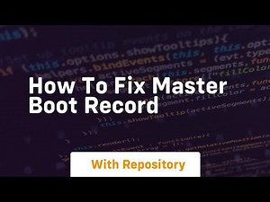 How to fix master boot record