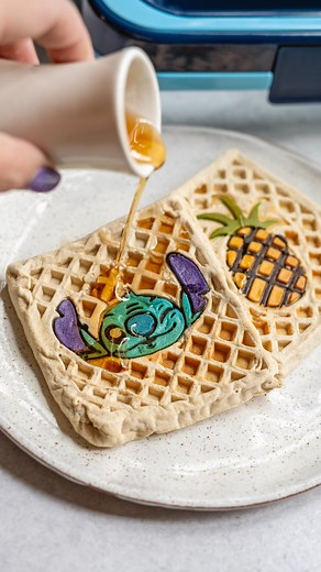 Stitch Mini Waffles for breakfast today! 💙🧇🤩 We took the boys’ to the new Lilo and Stitch movie on Friday—they LOVED it! 🍿 I did, too! Have you seen it yet? #waffles #miniwaffles #liloandstitch #wafflehouse #proteinwaffles #waffleart #waffels #wafflicious #colorfulfood #miniwafflemaker #wafflemaker #stitch #ilovewaffles #waffleswaffleswaffles | Spiced Up Mom