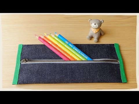 縫わずに作るペンケースの作り方【内布付き♪／かぎ針入れにも！】さいほう上手とバイアステープで縫わずに簡単に♪