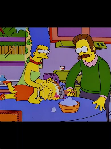 Lisa's hair got stuck in the chewing gum.#usa_tiktok #fyp #simpsons