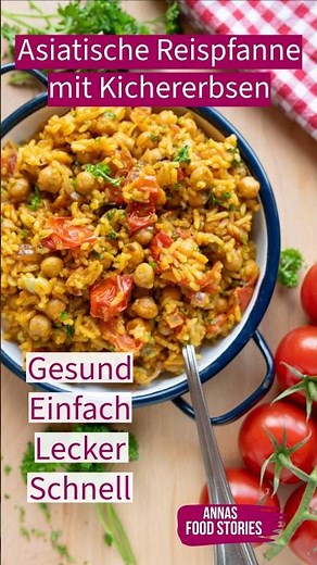 Simple and healthy Asian rice dish with chickpeas - so delicious #healthyrecipes