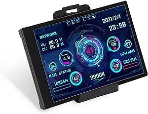 Gugxiom 3.5" Computer Temp Monitor, 320×480 IPS Full Viewing Angle 360° Rotatable PC Temperature Display Screen, CPU Hardware Temperature Monitor for Windows Only