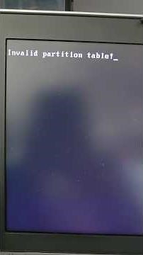 DELL Latitude E6530 Invalid partition table! Error Repair Fix BIOS Setting