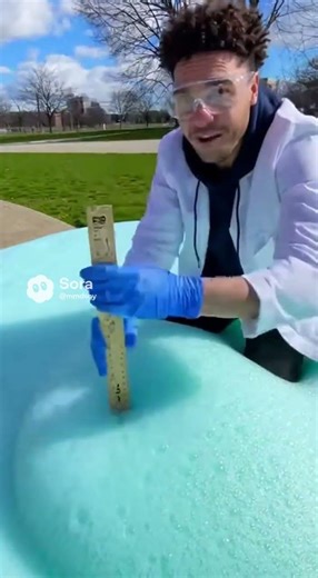 Mini Science Experiment: Blue Foam Explosion #ai #funny #shorts #youtubeshorts #viral #memes #foam