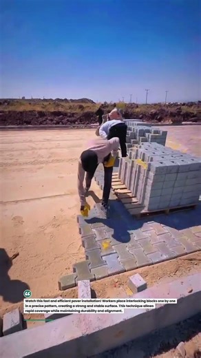 Fast Paver Installation Method! #paving #construction #DIY #shorts #landscaping #tools