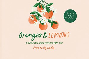 Oranges & Lemons Font Duo, a Script Font by Nicky Laatz