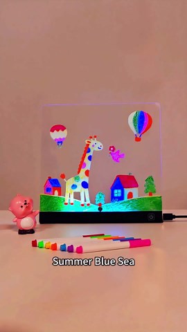 Lumiboard Light up Drawing Board for Kids Christmas Gifts, Acrylic Dry Erase Boards with Light, for Girls Teens Sketching Gift, with 4 Modes 7 Color Pens 6 Style Pictures