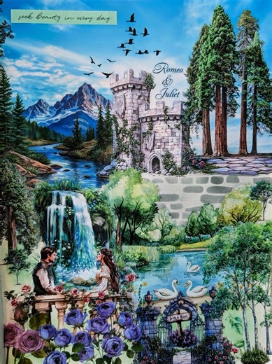 Replying to @_mp_journal_ ASMR Journal Romeo & Juliet 💘 I have so much fun making this page using supplies from @The Lovely Journal Please check out the store they have such wonderful products in excellent quality! 🫶🏻 don't forget to use Discount code 👉🏻Karla10 For 10 %off on every purchase 🛍️💕 (Purple roses 💜are from @booda design sticker book is on my show Case 👉🏻👜) Thank you for watching loves! sweet dreams 🌠💜💜💜 . . . . . . #romeoandjuliet #art #hobby #asmr #stickers