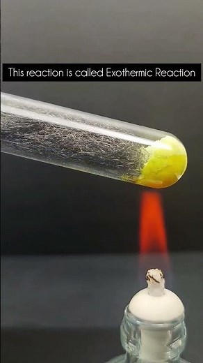 🔥 Exothermic Reaction of Iron and Sulphur | Formation of Iron(II) Sulphide (FeS) . #shorts