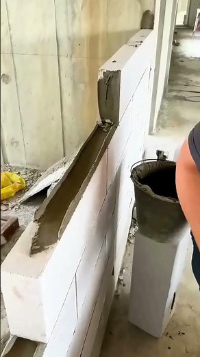 Full Process Demonstration of Plastering on Foam Brick Wall