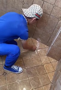 New technique engineer making tile floor. | Handmade