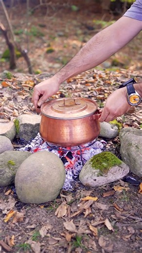 🔥 3. “Nature Cooking: Smoky Herb Rice Over Open Fire”