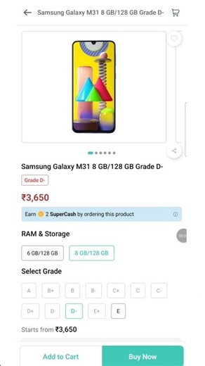 Samsung Galaxy M31 Grade D-