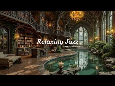 Relaxing Smooth Jazz in Quiet Library Corner | Cozy Calm Mood for Focus, Comfort & Gentle Relaxation
