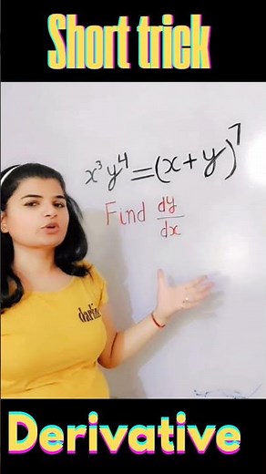 Short trick to find Derivative of any question #maths #mathematics #shorts #tricks