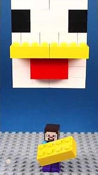 Lego Minecraft Steve and Alex Brick Building chicken and Parrot Big Heads