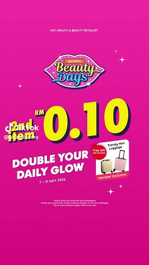 Guardian MY: RM0.10 Deals & Free Luggage!