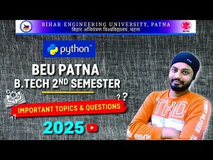 BEU Patna B.Tech 2nd Semester PYTHON Important Question 2025 #beupatna #pythonprogramming