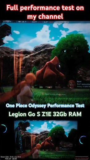 One Piece Odyssey Performance Test - Legion Go S Z1E 32Gb RAM