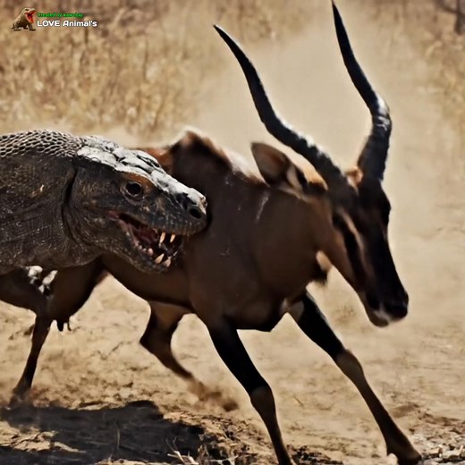 Komodo Dragon Attacks and Bites an Antelope in the Wild hwka 😫😫😭😨😳😳 #animals #shorts #amazing #fblifestyle | Love Animal's