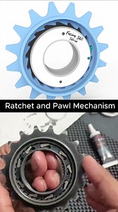 Ratchet and Pawl Mechanism #manufacturing #3ddesign #productdesign #automation #mechanism #machine #engineering #mechanical #mechanic | Breno Cruz