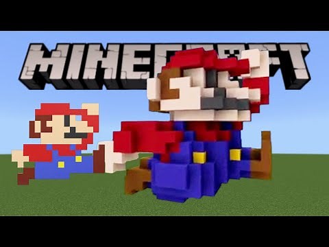How to build 3D 8bit Mario in Minecraft