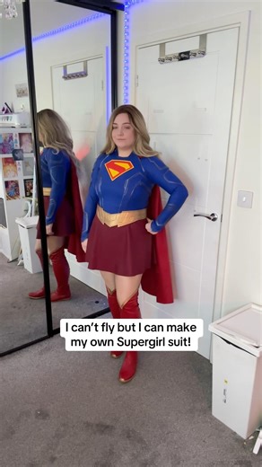 Making my own Supergirl suit! #supergirl #cosplay #superman #supergirlcosplay #sewing