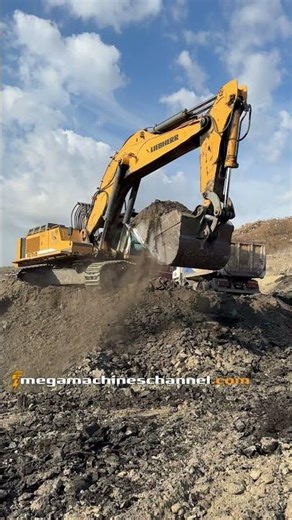 Hydraulic Excavator Working At Mining Site - #shorts