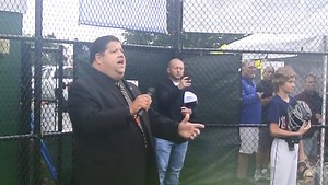 VIDEO: Gloucester hosts the State Little League 2021 finals with Bruins' Todd Angilly singing Anthem