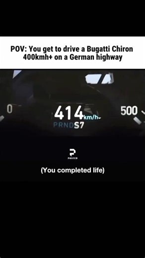 Bugatti Chiron Top Speed Run - 414 KM/H on Public Highway (POV)😳😳😳