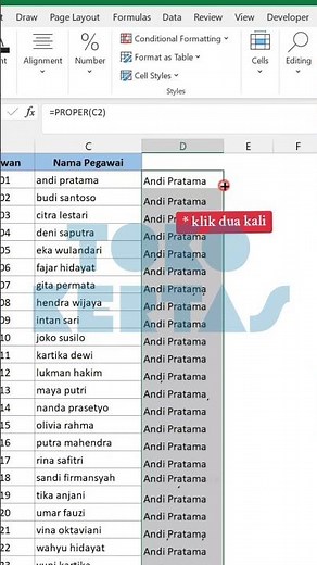 Cara Praktis Mengubah Huruf Kecil ke Kapital di Excel