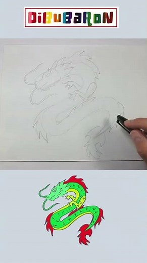 Dibujando un dragon chino | Dibujos faciles