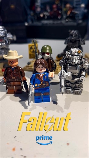 Ross Fallon on Instagram: "War never changes. My custom LEGO Fallout collection just before S2 wraps up tonight 🔥☢️ May the shape of the future be cut by your sword ⚔️"