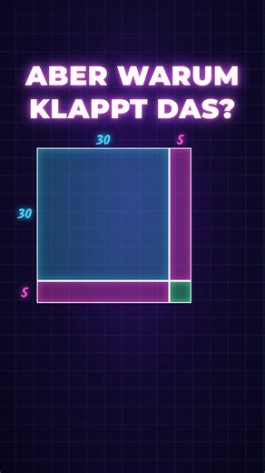 Warum klappt dieser Trick? 35² als Bild-Beweis #shorts